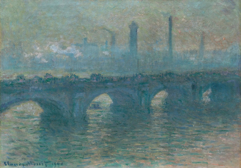 Il ponte di Waterloo, tempo grigio - Claude Monet