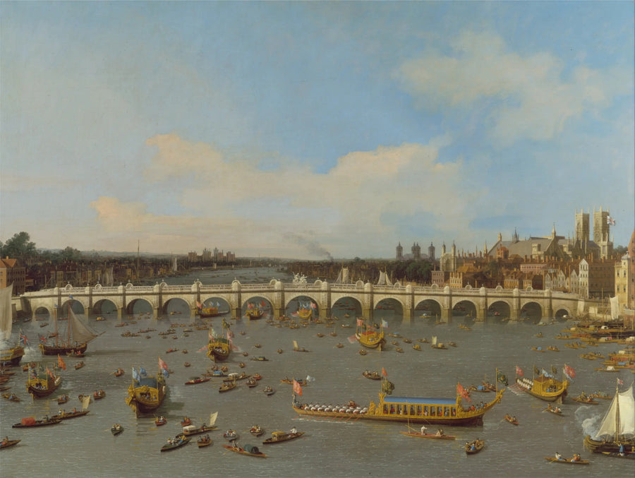 Il Ponte di Westminster, con la processione del Lord-Mayor sul Tamigi - Canaletto