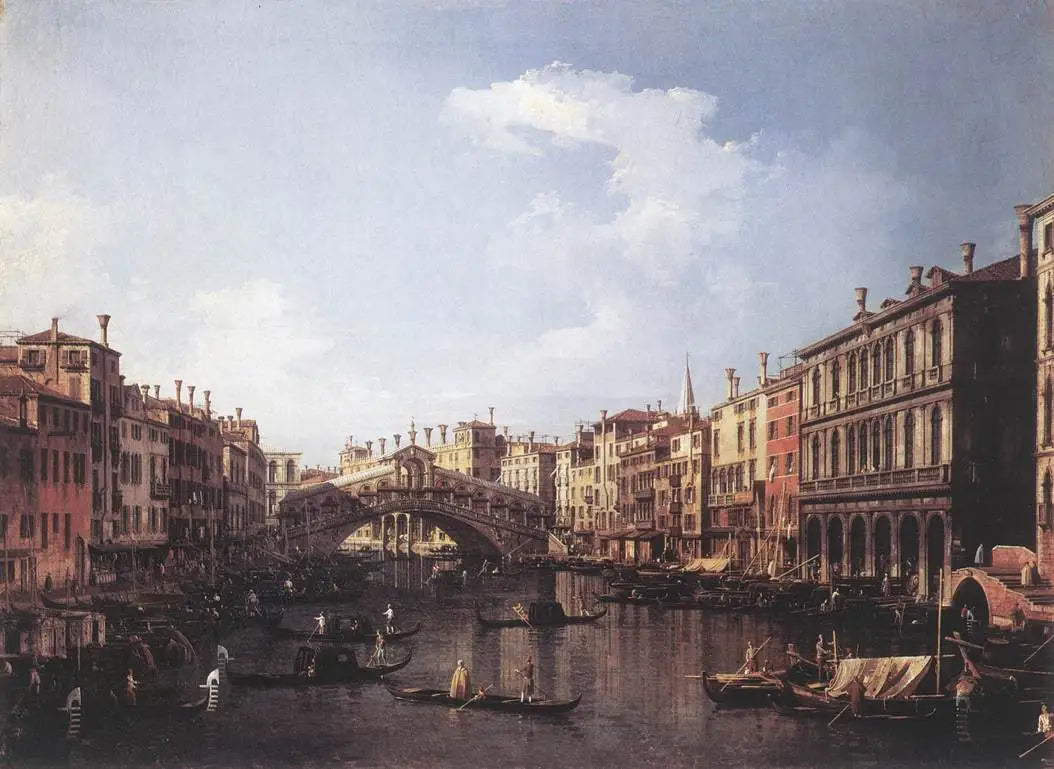 Le Pont du Rialto depuis le sud - Canaletto - Alpha Reproduction