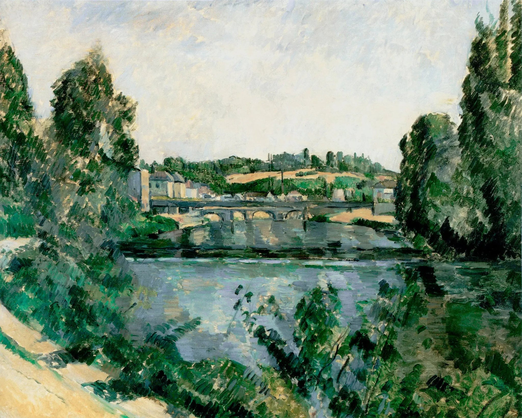 Le Pont et le déversoir à Pontoise - Paul Cézanne image 1 copie peinte à la main à l’huile