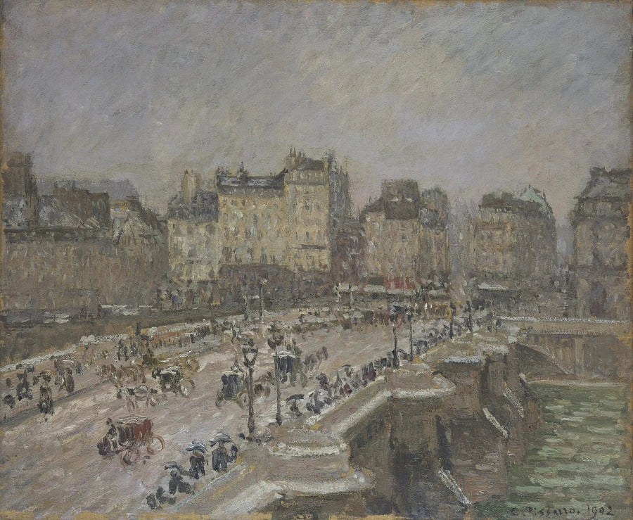 Il Ponte Nuovo, Effetto di Neve (Seconda Serie) - Camille Pissarro