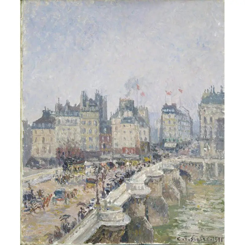 Il Pont-Neuf, tempo umido - Camille Pissarro