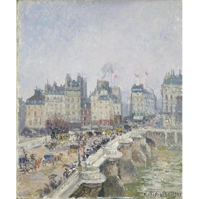 Il Pont-Neuf, tempo umido - Camille Pissarro