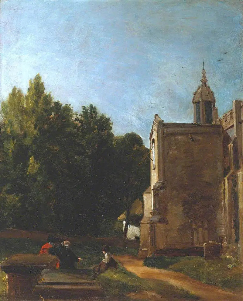 Il portale della chiesa, East Bergholt - John Constable