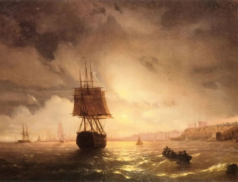 Il porto di Odessa sul Mar Nero - Ivan Aïvazovski