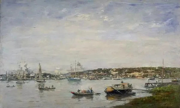 Il porto di Bordeaux - Eugène Boudin