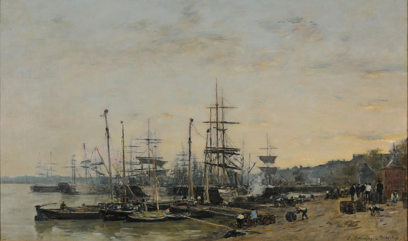 Il porto di Bordeaux, visto dal molo dei Chartrons - Eugène Boudin