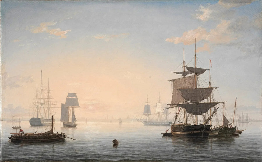 Il porto di Boston, con la città in lontananza - Fitz Henry Lane