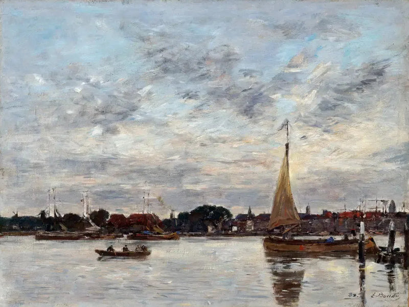 Il porto di Dordrecht - Eugène Boudin