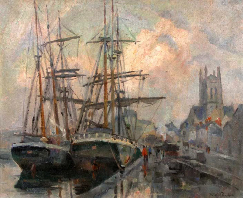 Il porto di Fécamp - Robert Antoine Pinchon