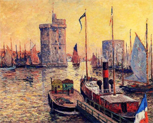 Il porto di La Rochelle al crepuscolo - Maxime Maufra