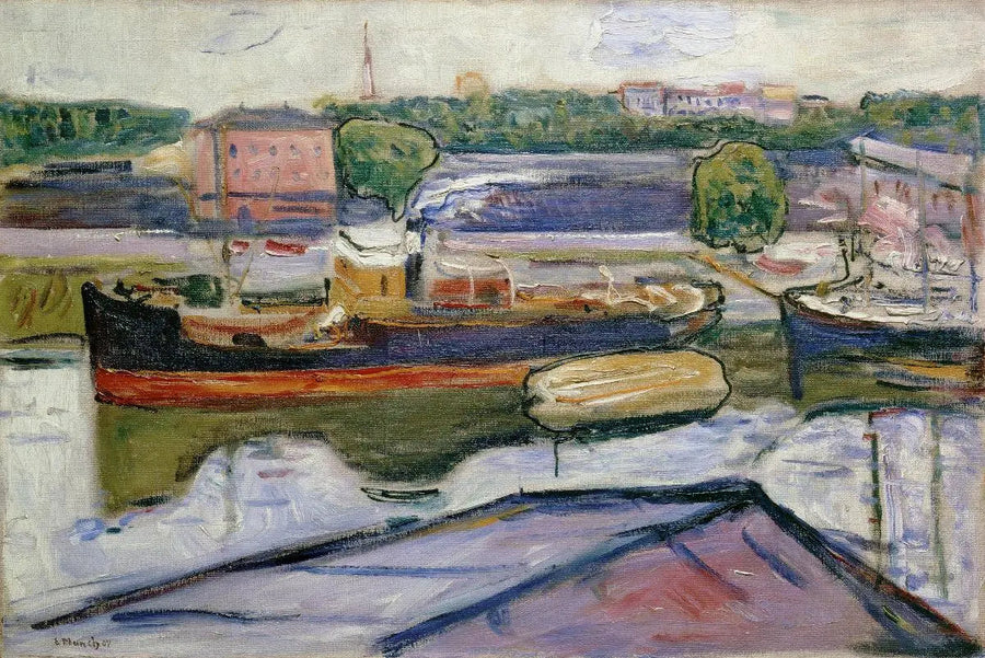 Il Porto di Lübeck - Edvard Munch
