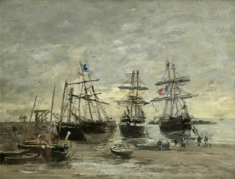 Il porto di Portrieux a bassa marea - Eugène Boudin