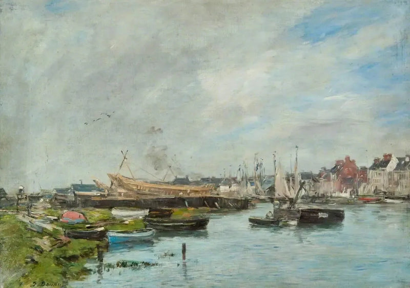 Il Porto di Trouville, Cantiere Navale - Eugène Boudin