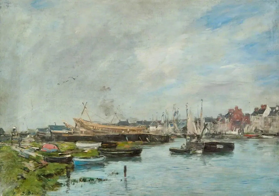 Il Porto di Trouville, Cantiere Navale - Eugène Boudin