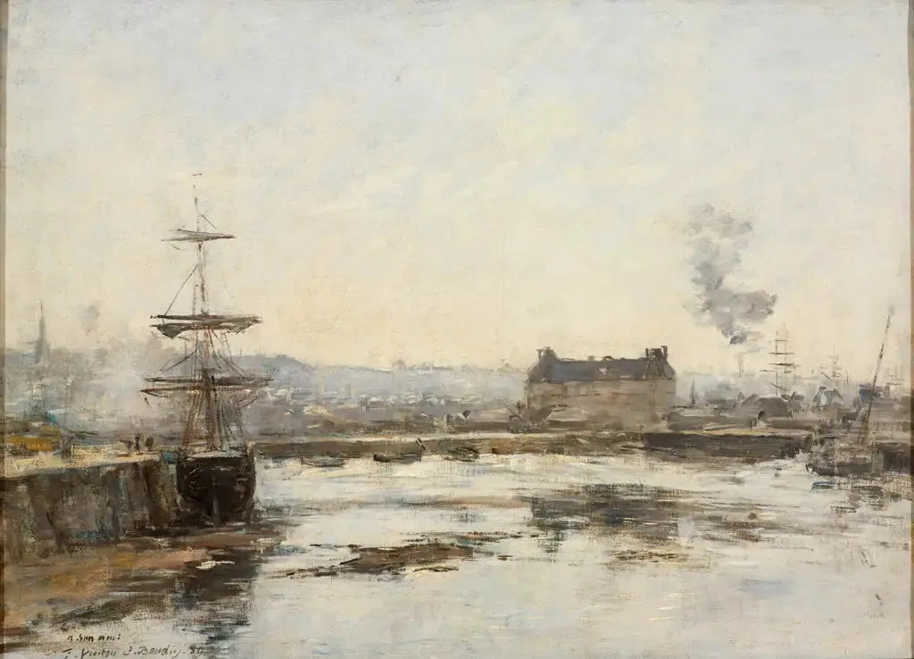 Le port de Trouville - Eugène Boudin image 1 reproduction artisanale de tableau
