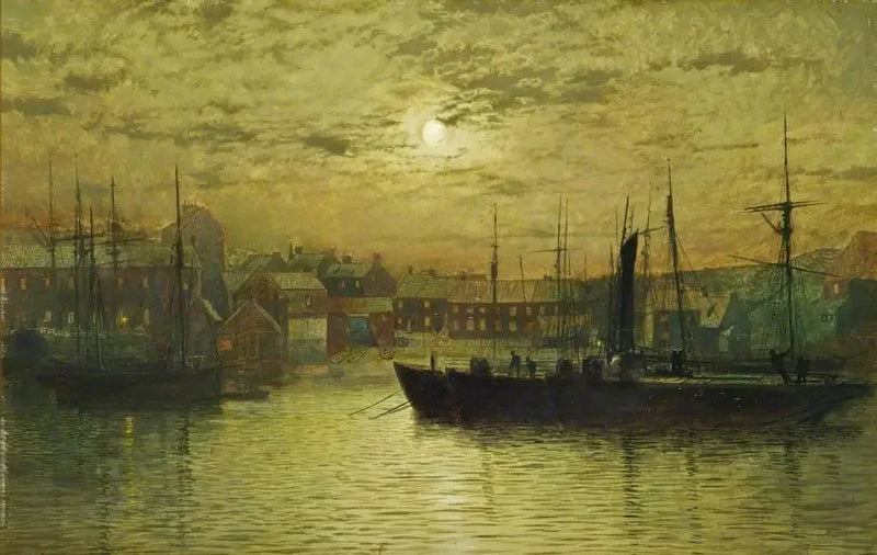 Il porto di Whitby al chiaro di luna - John Atkinson Grimshaw