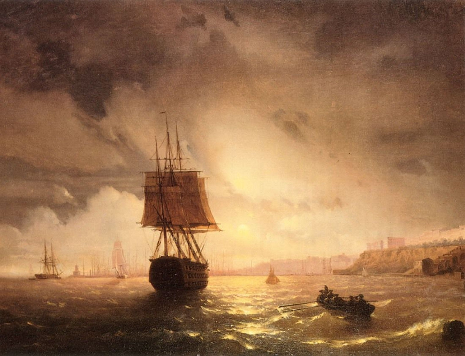 Le port d’Odessa sur la mer Noire - Ivan Aïvazovski - Alpha Reproduction