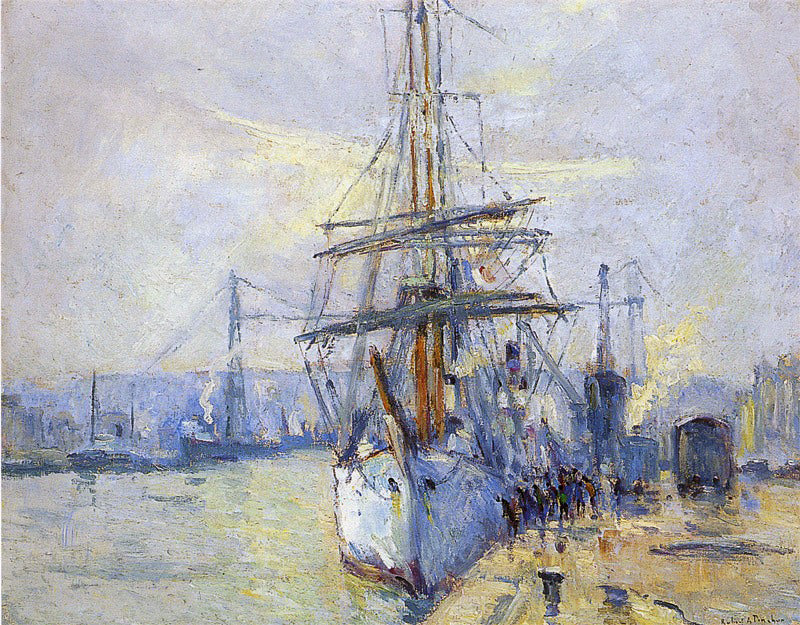 Il Pourquoi Pas del comandante Charcot nel porto di Rouen - Robert Antoine Pinchon