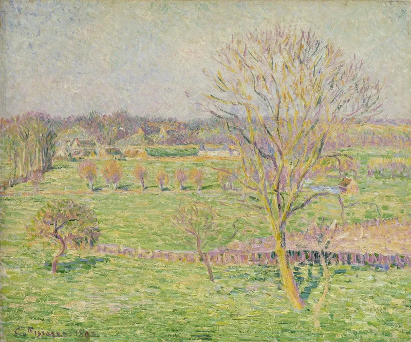 Il prato e il grande noce, primavera, Eragny - Camille Pissarro