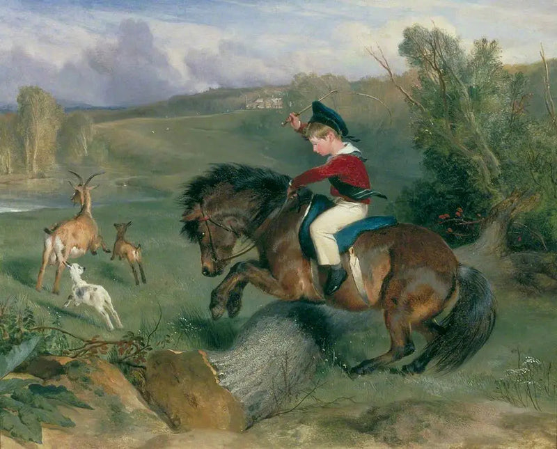 Il primo salto, Lord Alexander Russell sul suo pony « Emerald » - Edwin Henry Landseer