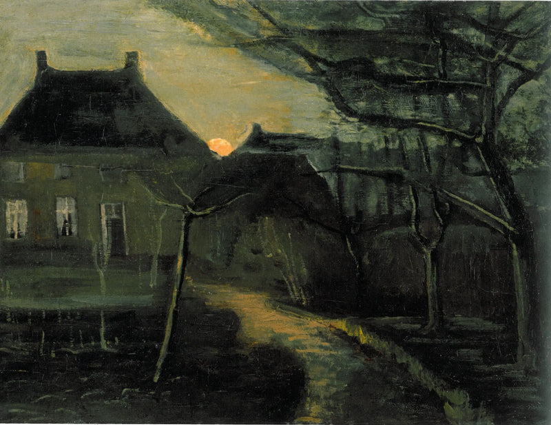 Il presbiterio di Nuenen al chiaro di luna - Vincent van Gogh