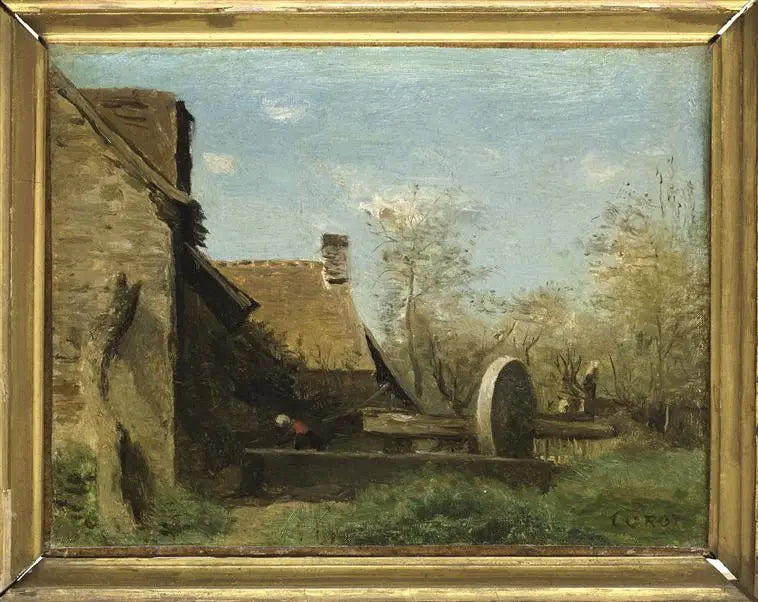Il torchio di Domfront - Jean-Baptiste Camille Corot