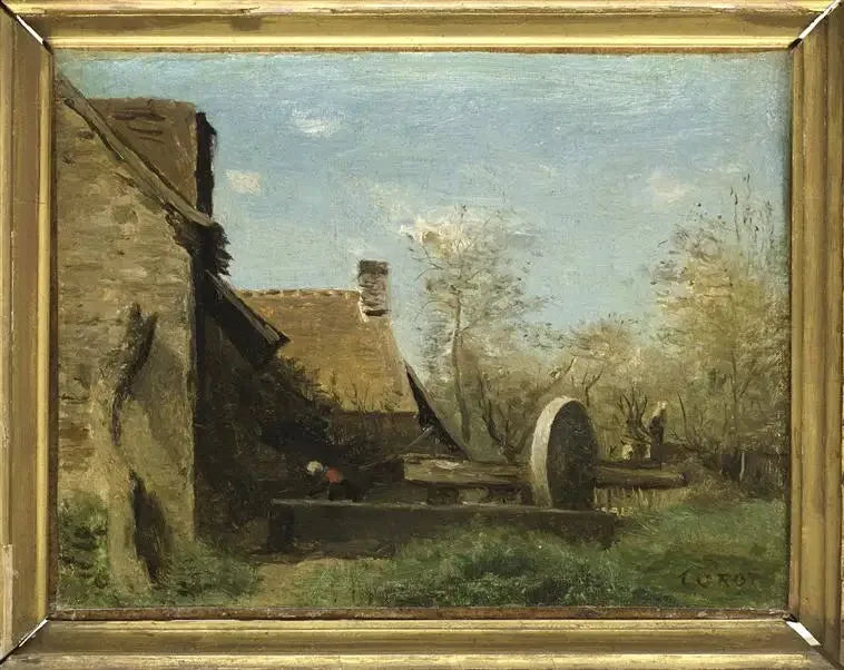 Il torchio di Domfront - Jean-Baptiste Camille Corot