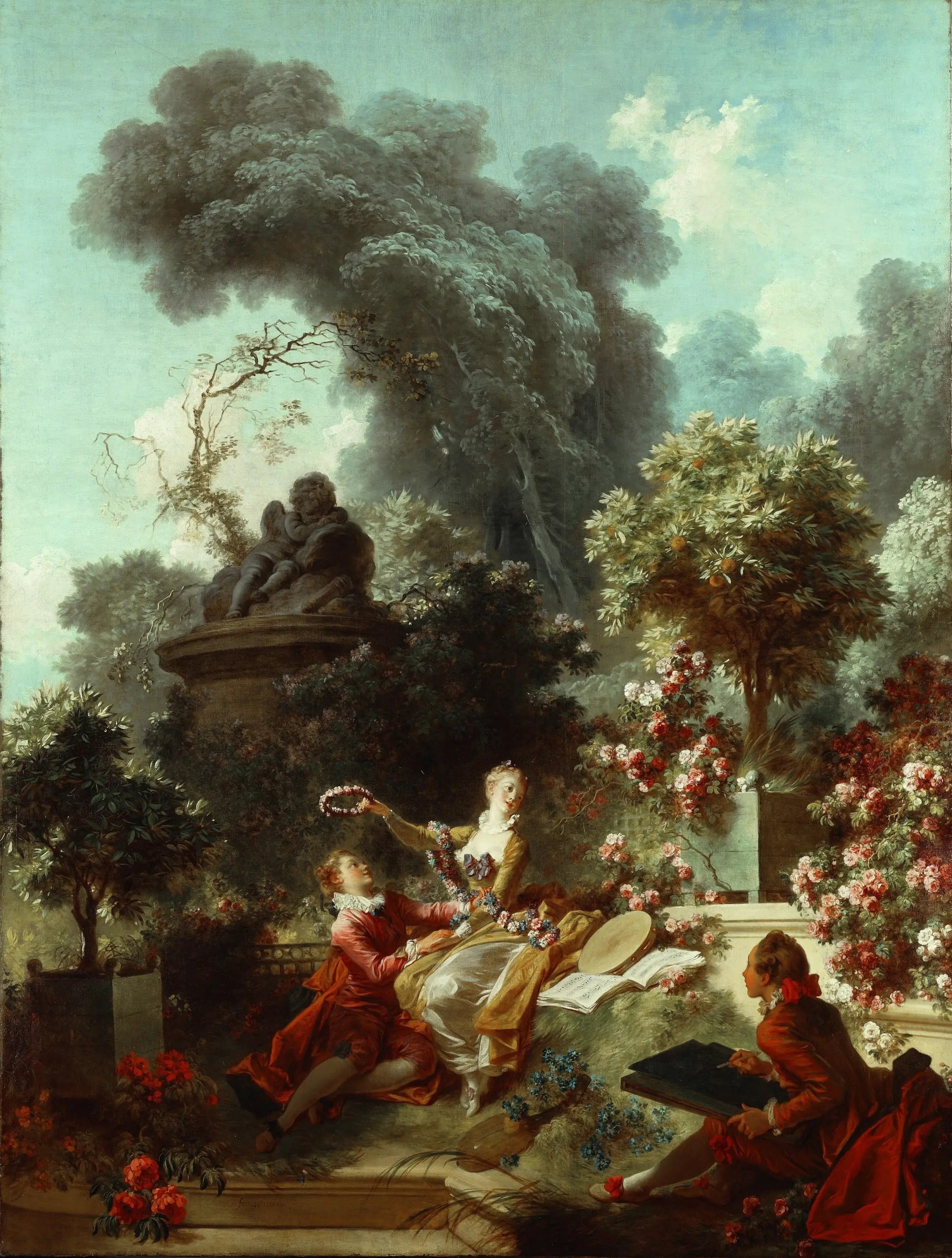 Le Progrès de l’Amour: L’Amant couronné - Jean-Honoré Fragonard - Alpha Reproduction