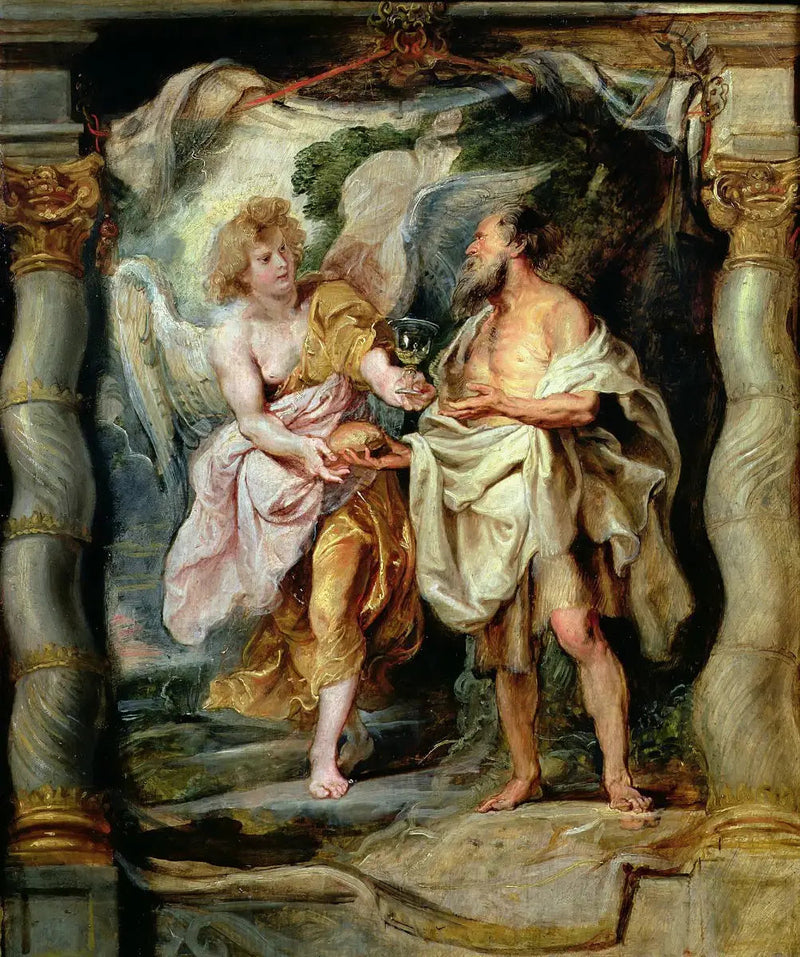 Il Profeta Elia nutrito da un angelo - Peter Paul Rubens
