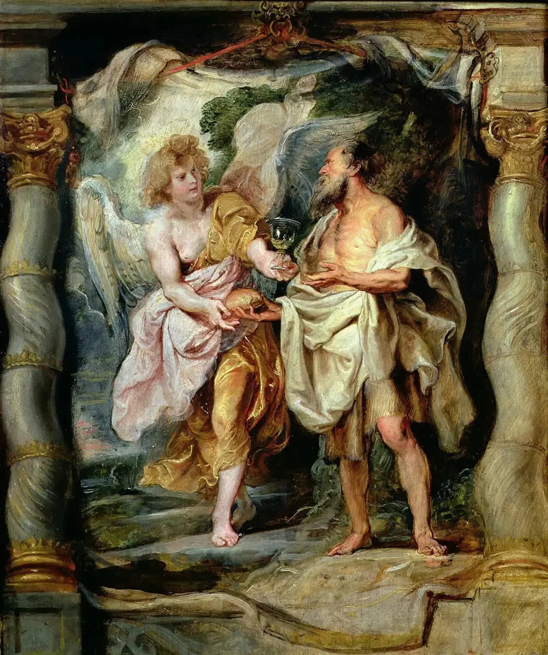Il Profeta Elia nutrito da un angelo - Peter Paul Rubens