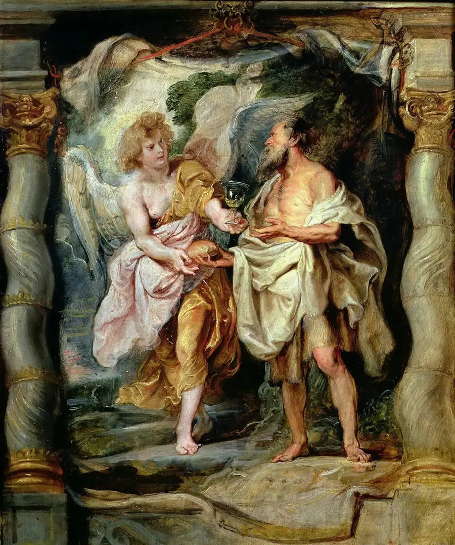 Il Profeta Elia nutrito da un angelo - Peter Paul Rubens