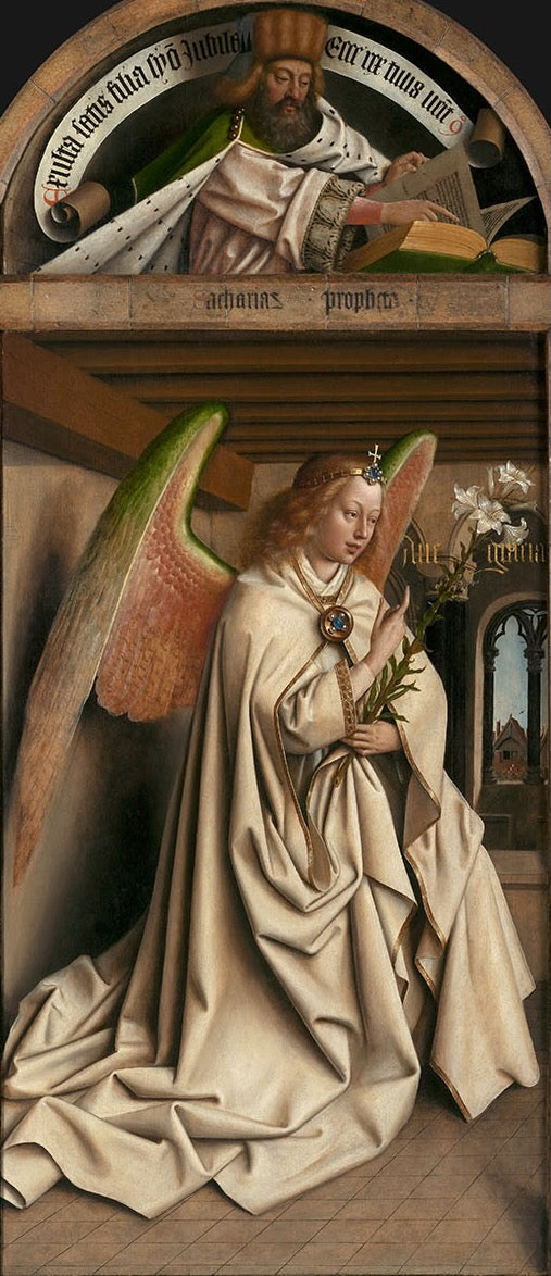 Il profeta Zaccaria ; l'angelo dell'Annunciazione - Hubert van Eyck