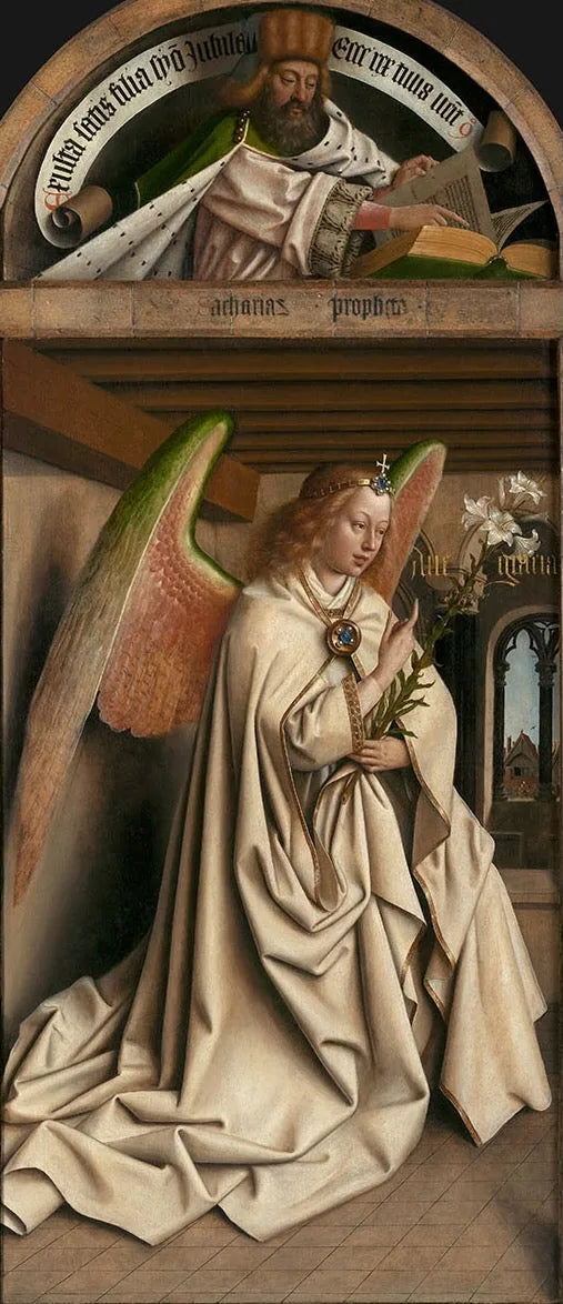 Il profeta Zaccaria ; l'angelo dell'Annunciazione - Hubert van Eyck
