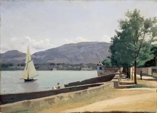 Il quai des Pâquis à Genève - Jean-Baptiste Camille Corot