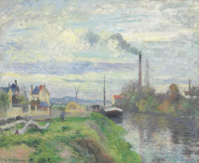 Il Quai du Pothuis a Pontoise - Camille Pissarro