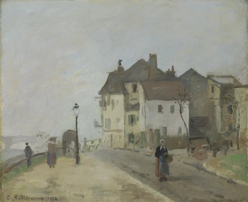Il Quai du Pothuis a Pontoise - Camille Pissarro