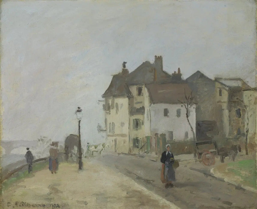 Il Quai du Pothuis a Pontoise - Camille Pissarro