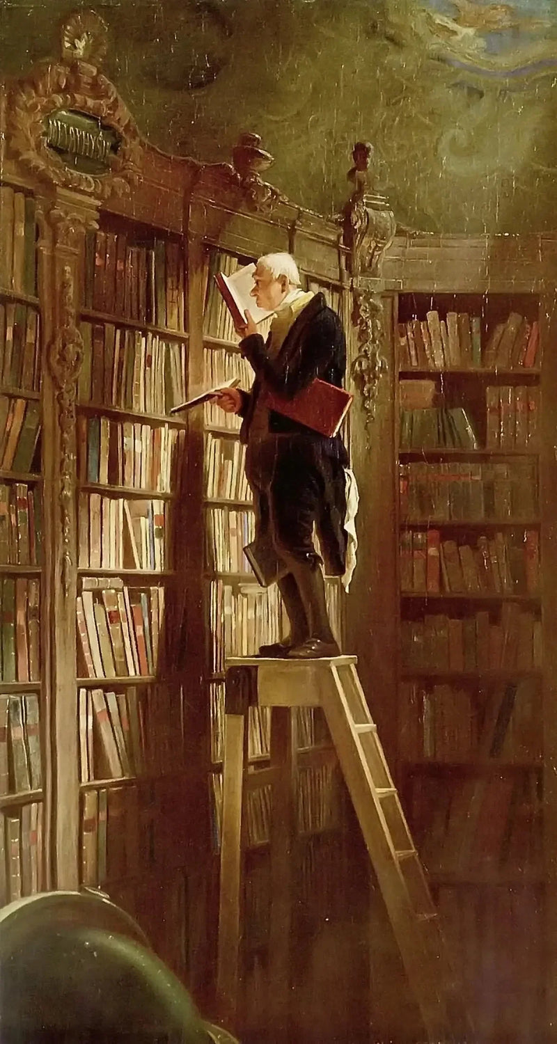 Il topo di biblioteca, dettaglio - Carl Spitzweg