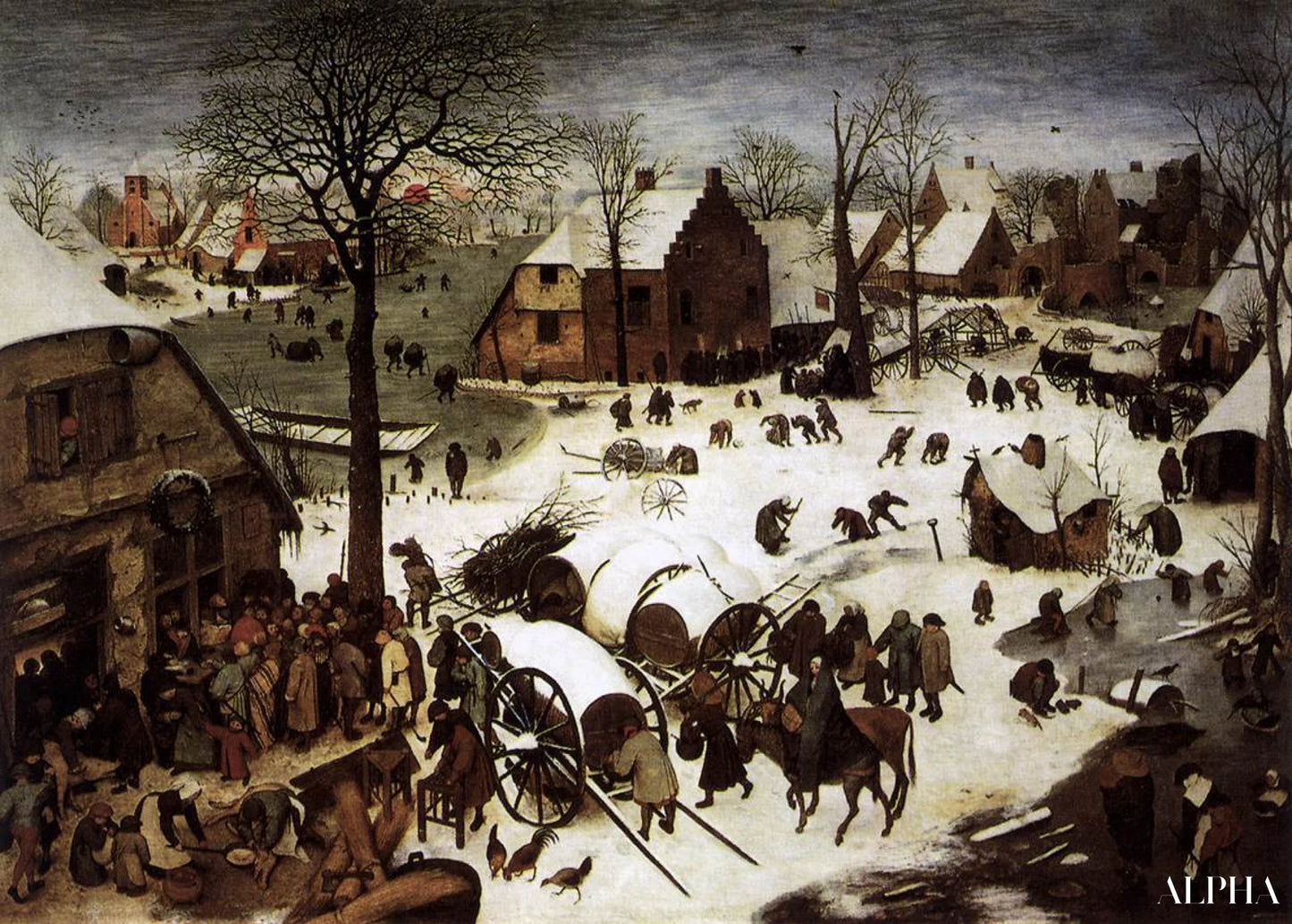 Il censimento del popolo a Betlemme - Pieter Brueghel il Vecchio - Riproduzioni di quadri e dipinti di alta qualità