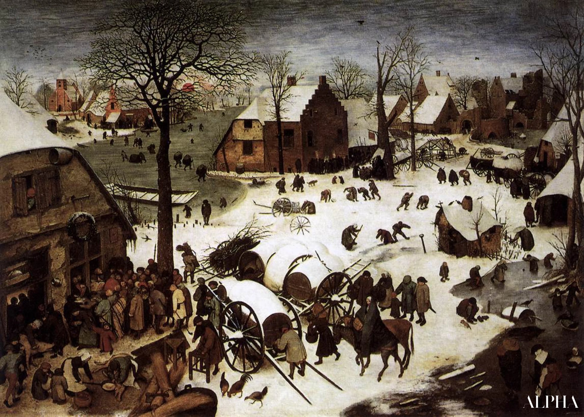 Il censimento del popolo a Betlemme - Pieter Brueghel il Vecchio - Riproduzioni di quadri e dipinti di alta qualità