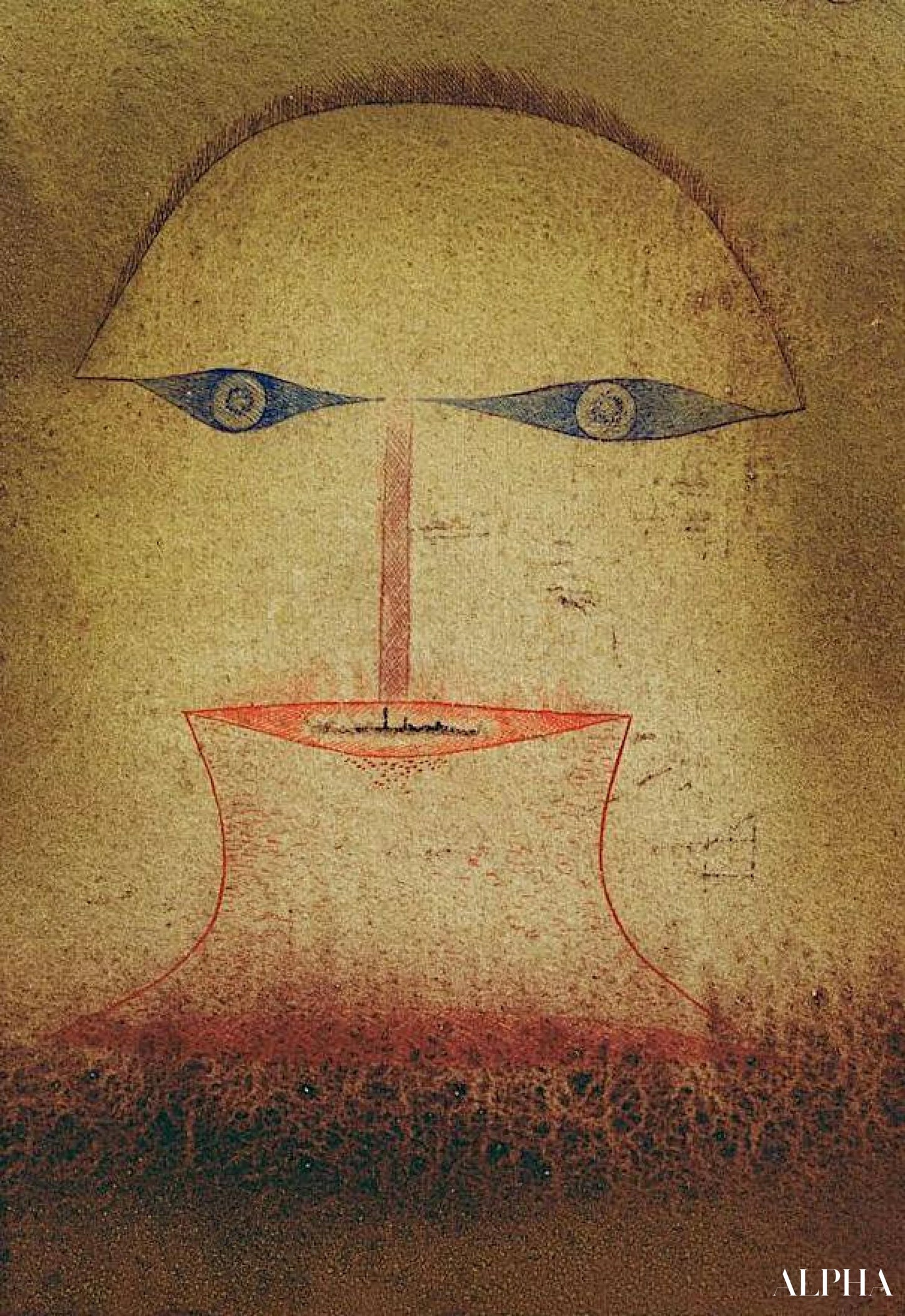 Le regard bleu, 1927 - Paul Klee - Reproductions de tableaux et peintures haut de gamme