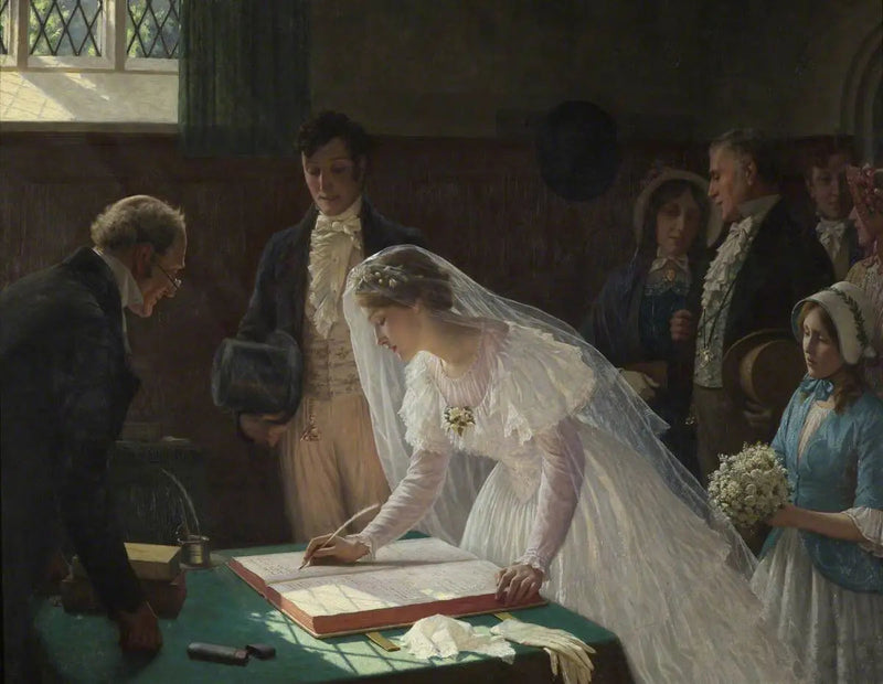 Il registro di matrimonio - Edmund Blair Leighton