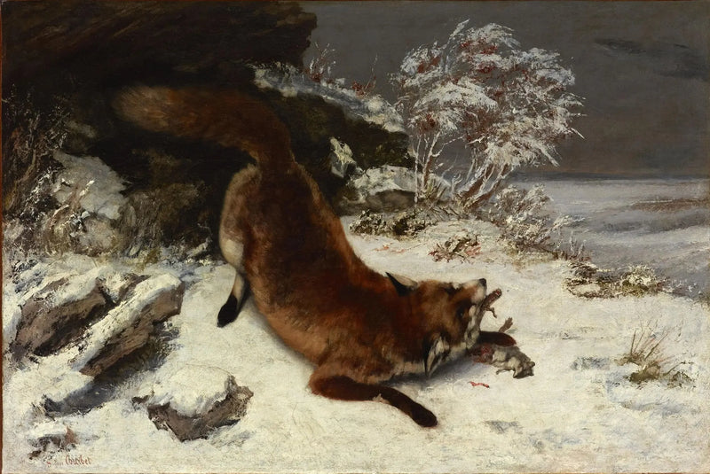 La volpe nella neve - Gustave Courbet