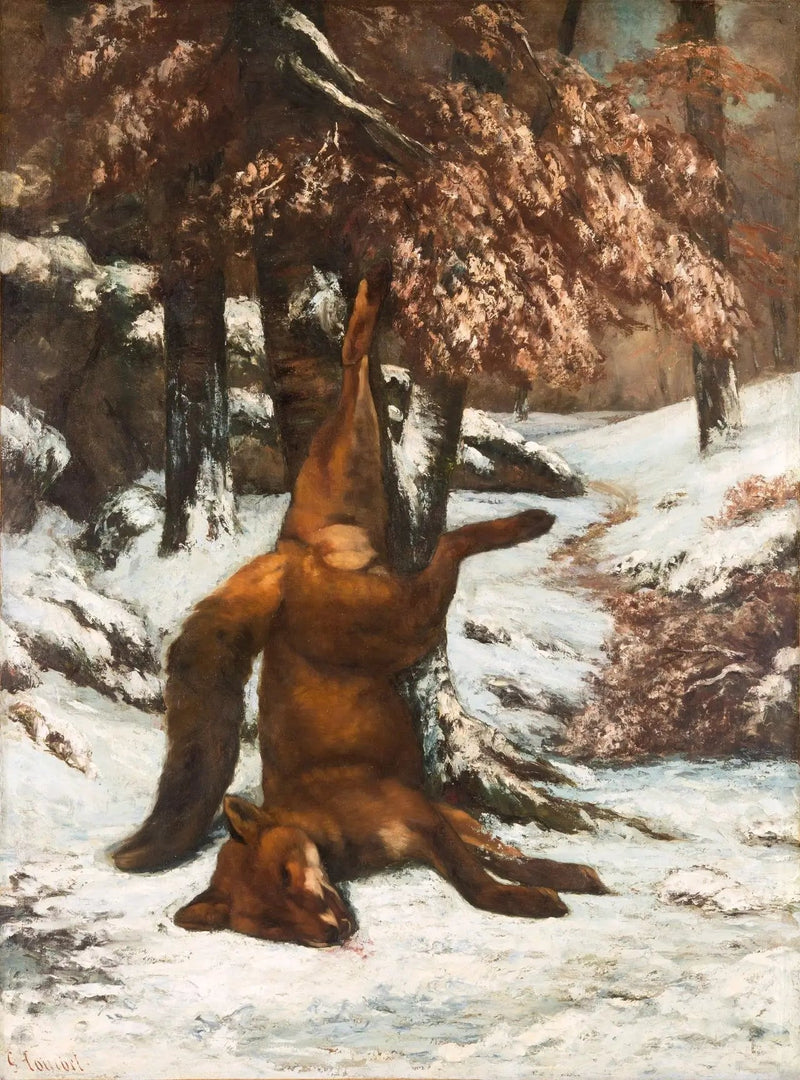 Il volpe morta - Gustave Courbet