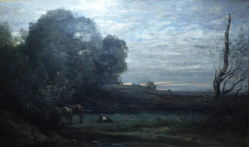 Il riposo dei cavalli - Jean-Baptiste Camille Corot