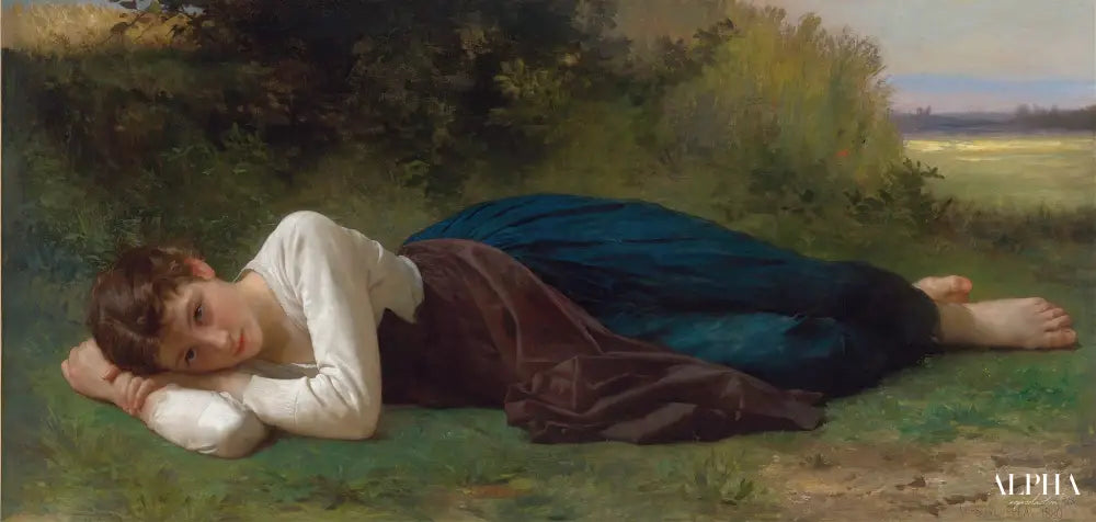 Le Repos (Jeune Fille Couchée) (1880) - William-Adolphe Bouguereau Reproductions de tableaux à la peinture à l’huile