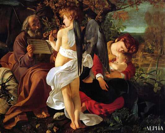 Le repos lors de l'exode d'Egypte - Caravage - Reproductions de tableaux et peintures haut de gamme