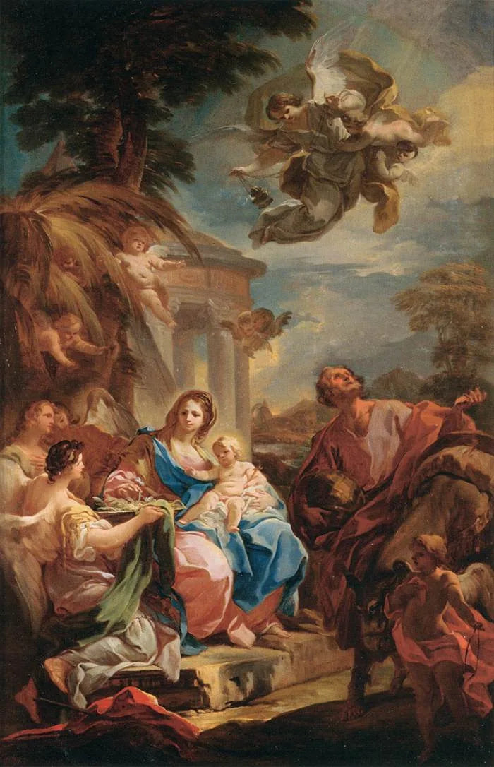 La Repos pendant la fuite en Égypte - Corrado Giaquinto