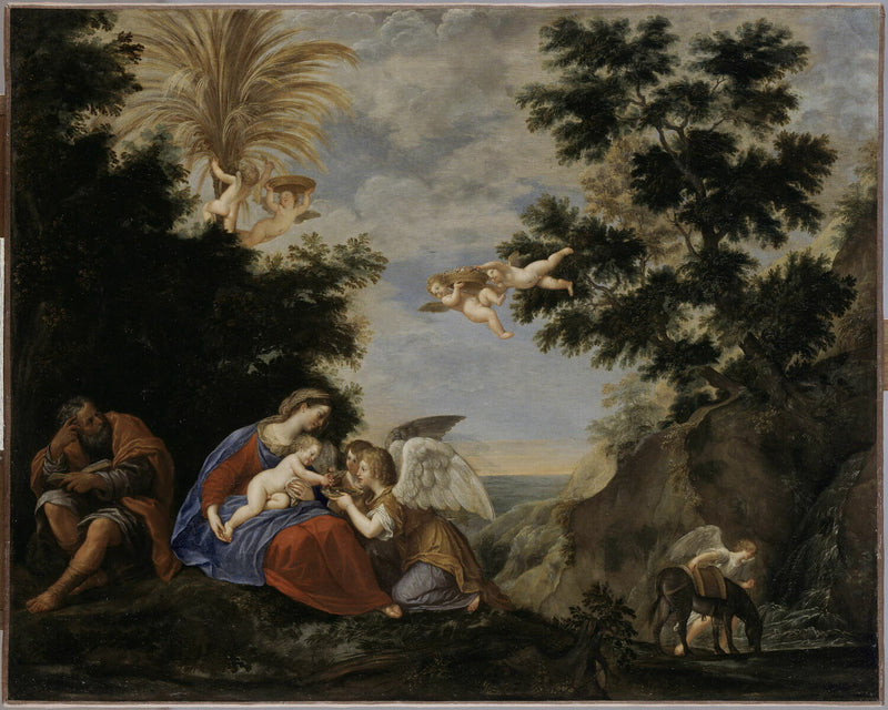 Le Repos pendant la fuite en Égypte - Francesco Albani